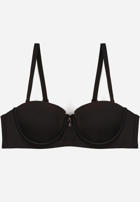 Czarny Gładki Biustonosz Balkonetka Dalilin 1