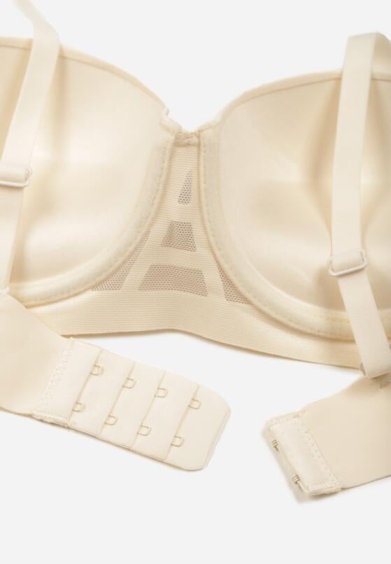 Jasnobeżowy Gładki Biustonosz Balkonetka Dalilin 2