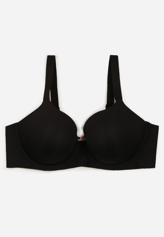 Czarny Gładki Biustonosz Klasyczny Idahlina 1