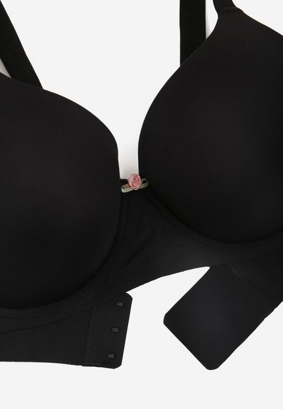 Czarny Gładki Biustonosz Klasyczny Idahlina 7