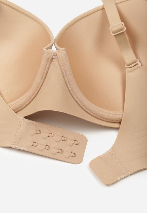 Beżowy Klasyczny Biustonosz o Gładkim Wykończeniu Taniarephis 2