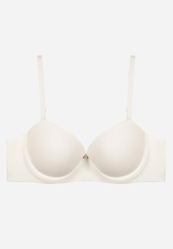 Biały Klasyczny Biustonosz o Gładkim Wykończeniu Taniarephis 1