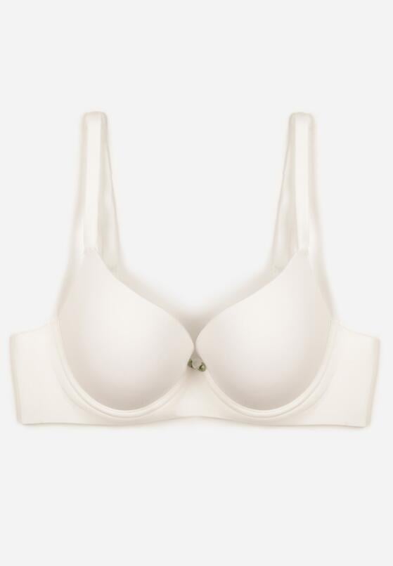 Biały Gładki Biustonosz Push-up Halilura 1