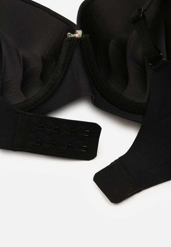 Czarny Gładki Biustonosz Push-up Halilura 2