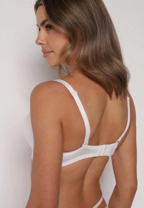 Jasnobeżowy Gładki Biustonosz Zdobiony Kokardką Ocerien 3