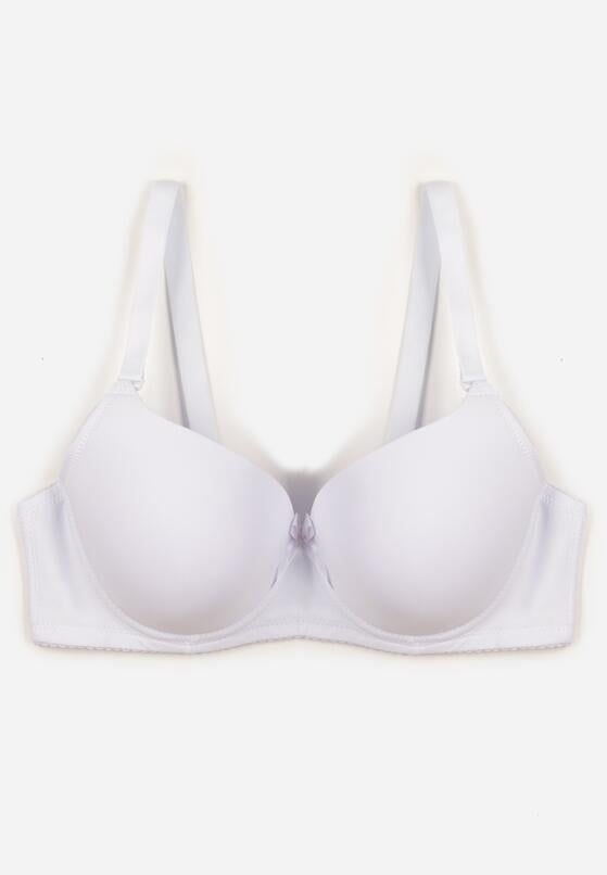 Biały Gładki Biustonosz Zdobiony Kokardką Ocerien 1