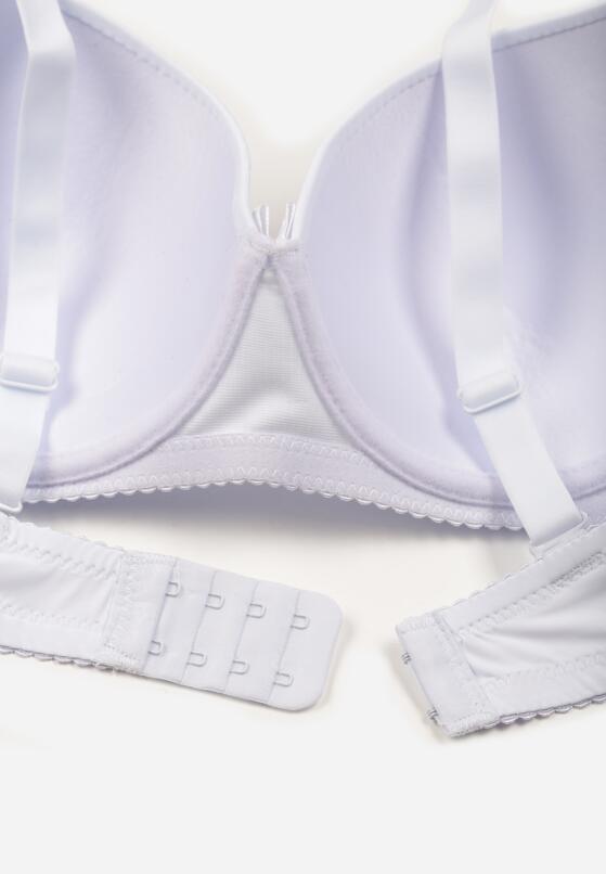 Biały Gładki Biustonosz Zdobiony Kokardką Ocerien 2