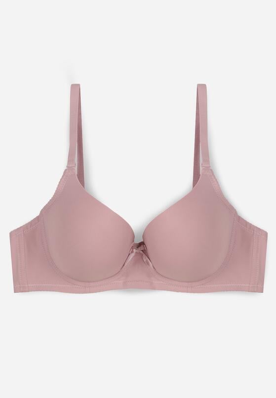 Fioletowy Klasyczny Biustonosz o Gładkim Wykończeniu Lamisa 1