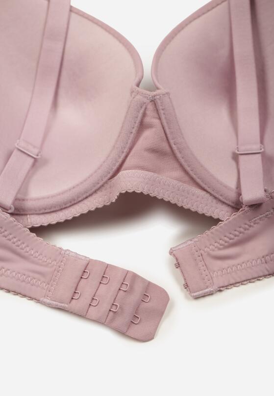 Fioletowy Klasyczny Biustonosz o Gładkim Wykończeniu Lamisa 2