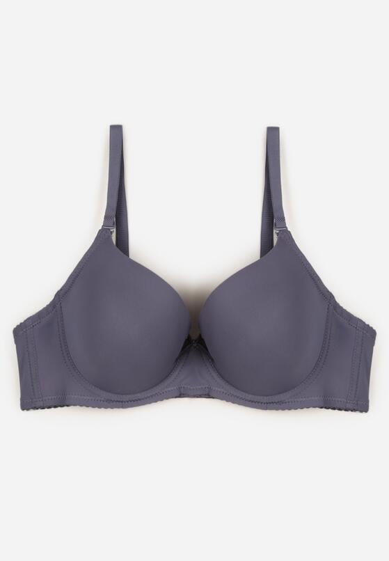 Granatowy Klasyczny Biustonosz o Gładkim Wykończeniu Lamisa 1