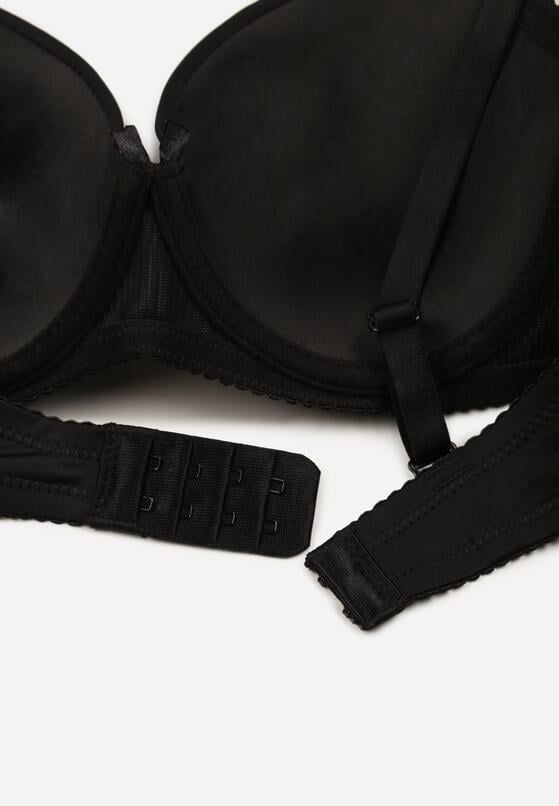 Czarny Klasyczny Biustonosz o Gładkim Wykończeniu Lamisa 2