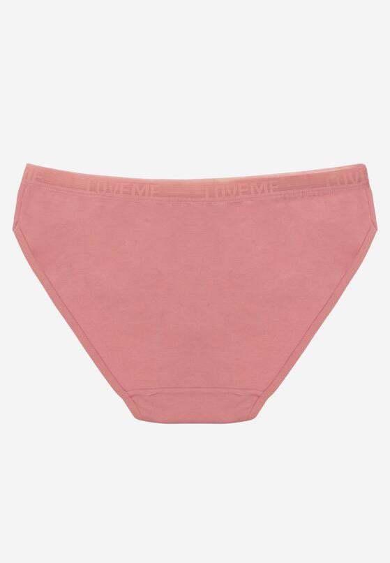 Ciemnoróżowe Majtki Figi z Bawełną i Ozdobnymi Napisami Phioreia 2