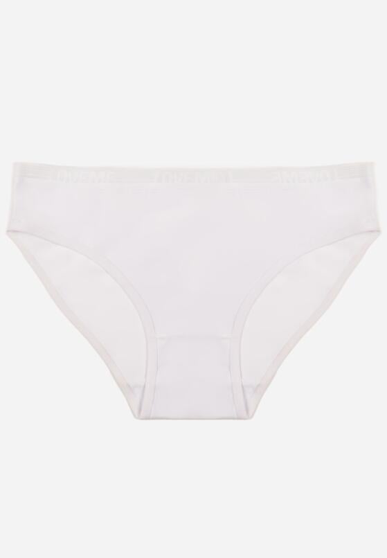 Białe Majtki Figi z Bawełną i Ozdobnymi Napisami Phioreia 1