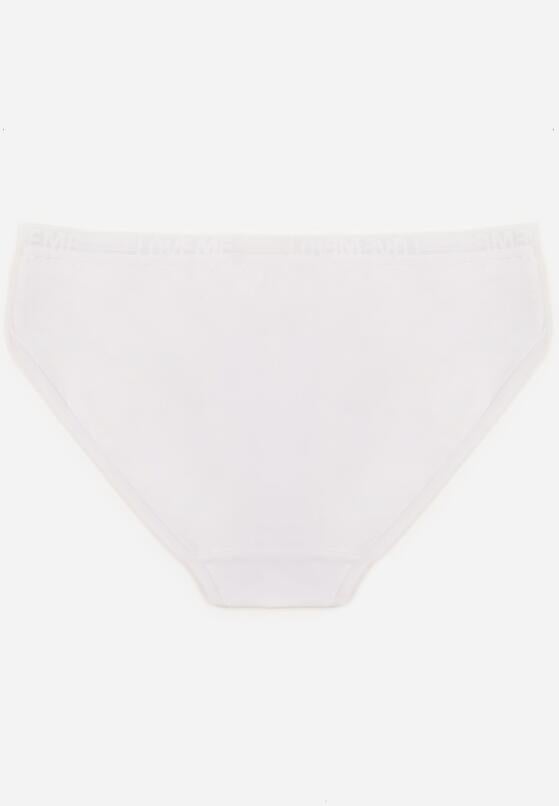 Białe Majtki Figi z Bawełną i Ozdobnymi Napisami Phioreia 2