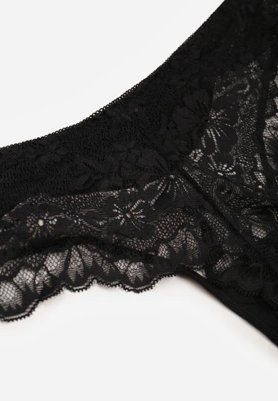 Panterkowe Majtki Typu Stringi z Koronką Nedareanes 3