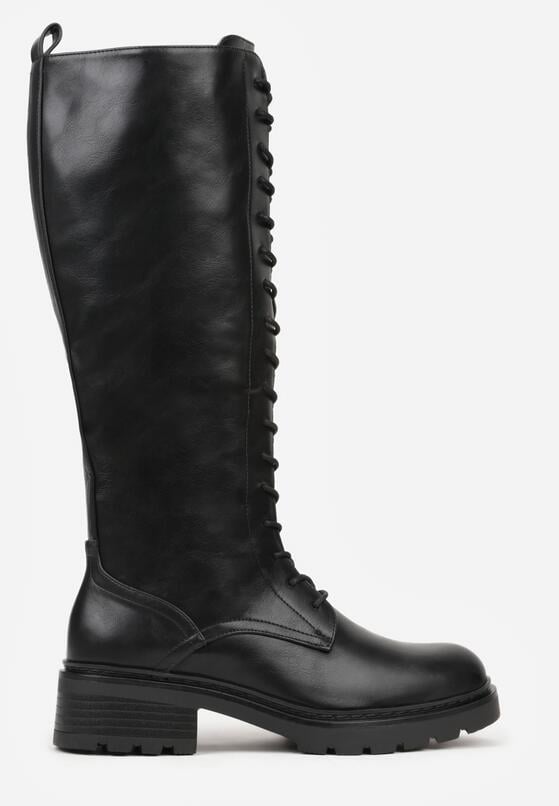 Czarne Kozaki w Stylu Workerów Cahrarah 4