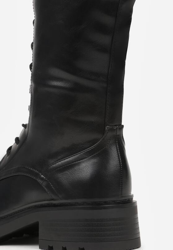 Czarne Kozaki w Stylu Workerów Cahrarah 8