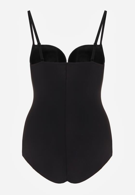 Czarne Bieliźniane Body Modelujące z Wyciętym Dekoltem Theloria 2