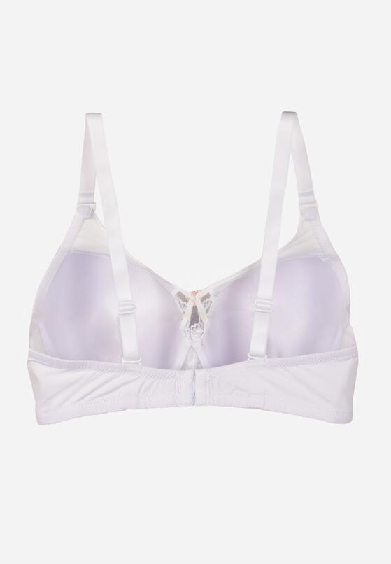 Biały Koronkowy Biustonosz Ozdobiony Cyrkoniowym Sercem Galirope 6