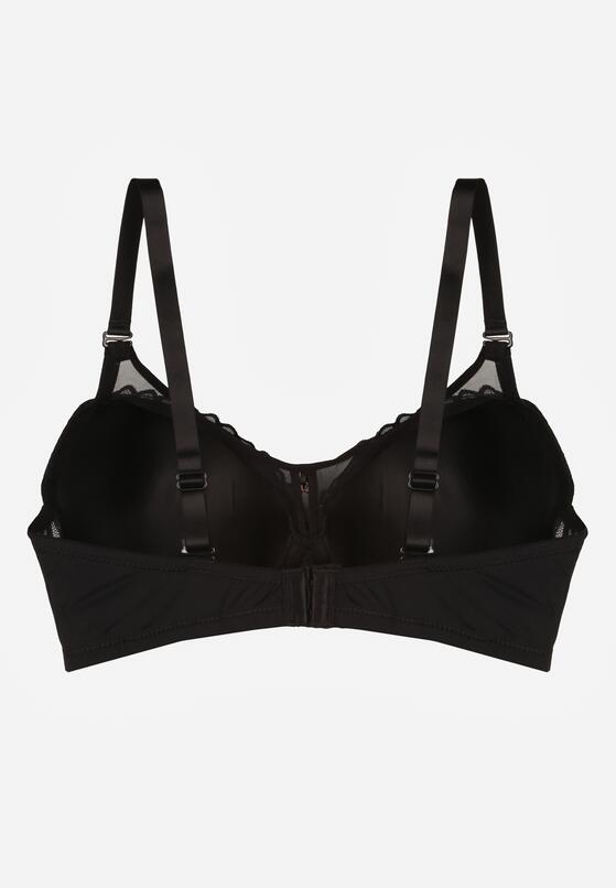 Czarny Biustonosz z Koronką i Transparentną Wstawką Heliphine 6