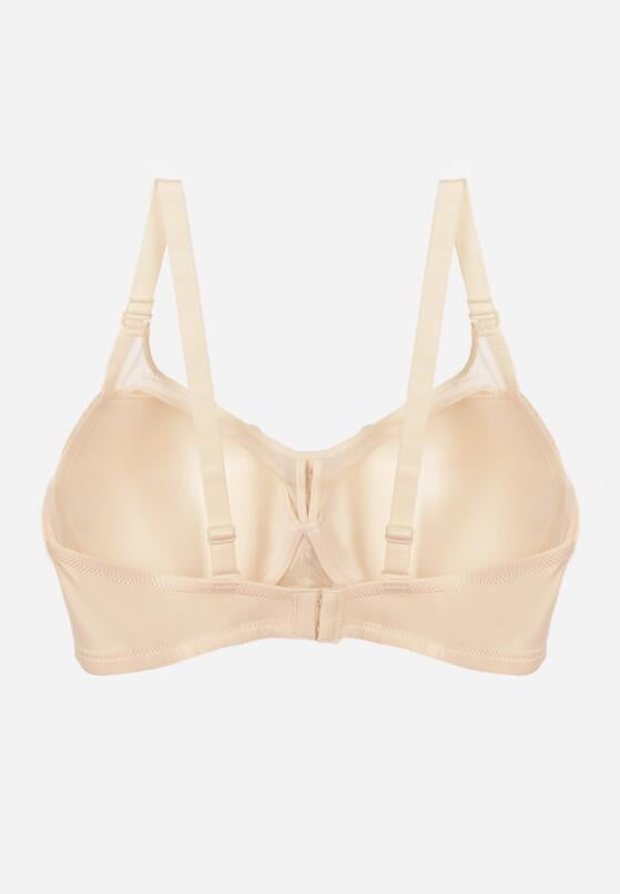 Jasnobeżowy Biustonosz z Koronką i Transparentną Wstawką Heliphine 2