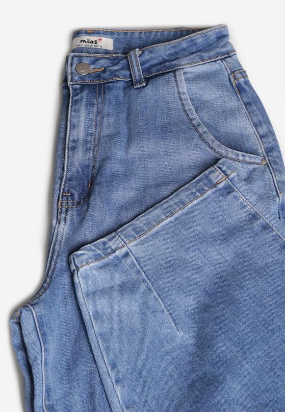 Niebieskie Jeansy z Bawełną w Stylu Balloon Vilinevera 8