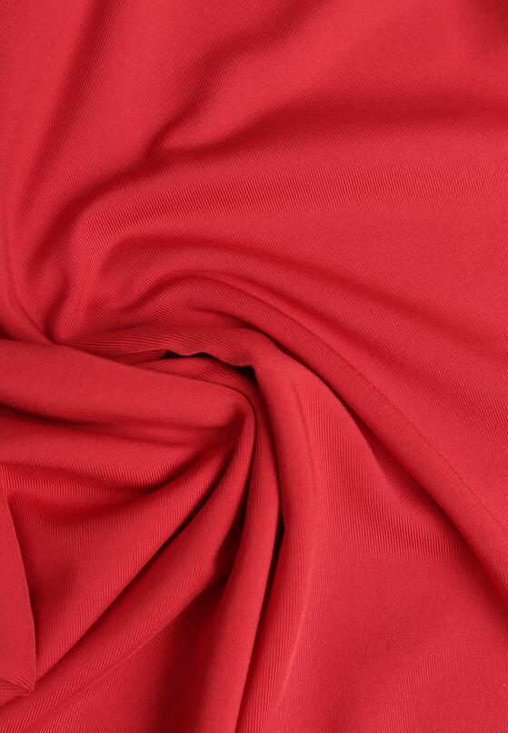 Czerwona Elastyczna Bluzka z Kwadratowym Dekoltem z Wiskozą Doriore 8