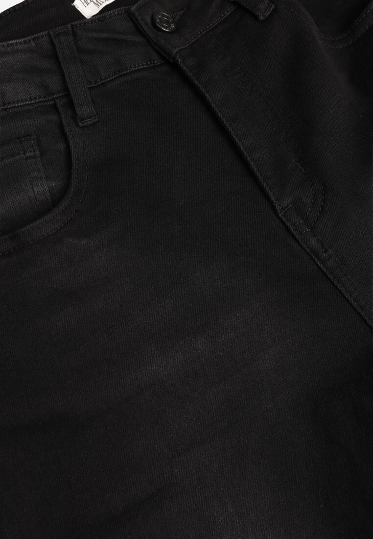 Czarne Proste Jeansy z Wysokim Stanem z Bawełną i Domieszką Wiskozy Dhysrelle 8