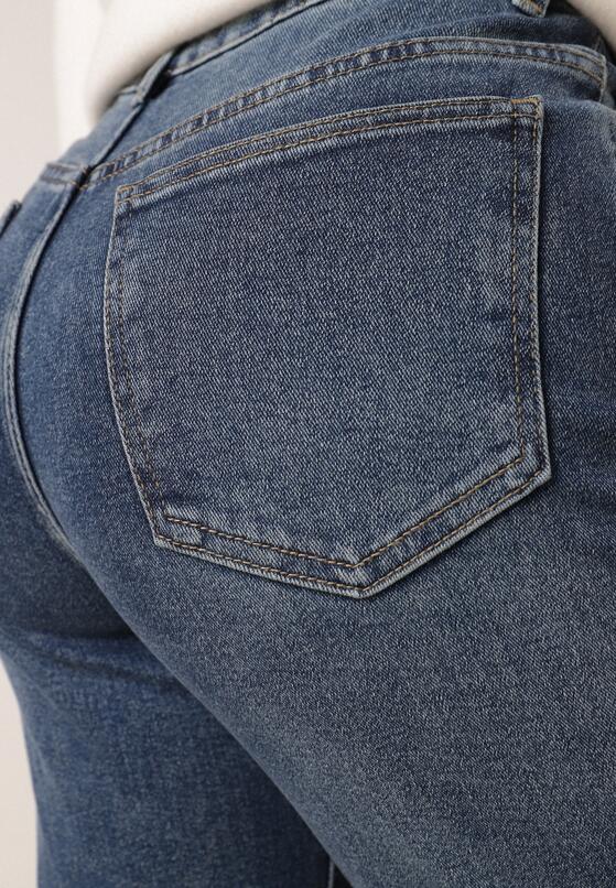 Niebieskie Szerokie Jeansy z Bawełną i Domieszką Wiskozy z Wysokim Stanem Crianise 5