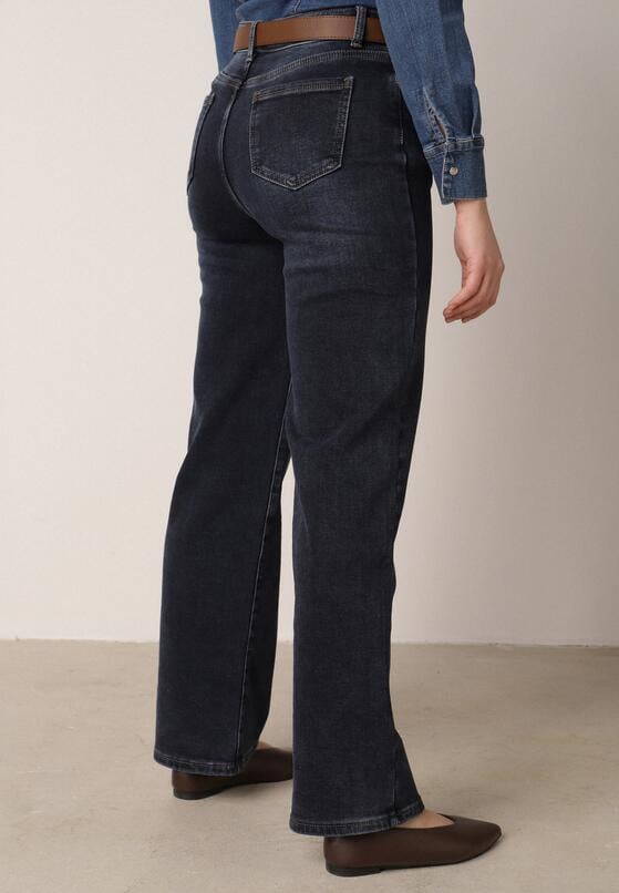 Niebieskie Jeansy z Bawełną z Wysokim Stanem i Szerokimi Nogawkami Nixeasi 3