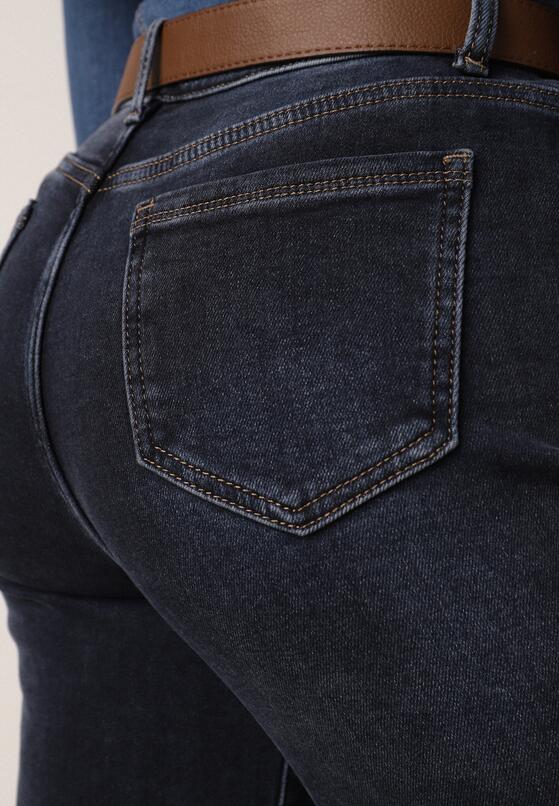 Niebieskie Jeansy z Bawełną z Wysokim Stanem i Szerokimi Nogawkami Nixeasi 5