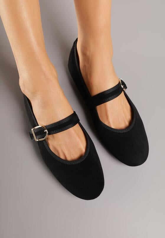 Czarne Balerinki w Stylu Mary Jane Urifiel 3