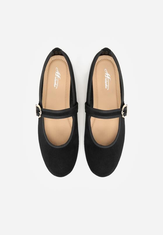 Czarne Balerinki w Stylu Mary Jane Urifiel 6