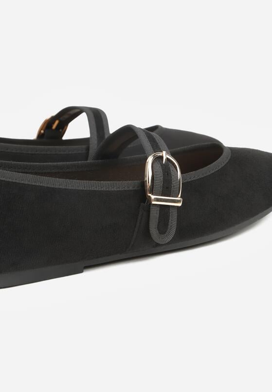 Czarne Balerinki w Stylu Mary Jane Urifiel 9