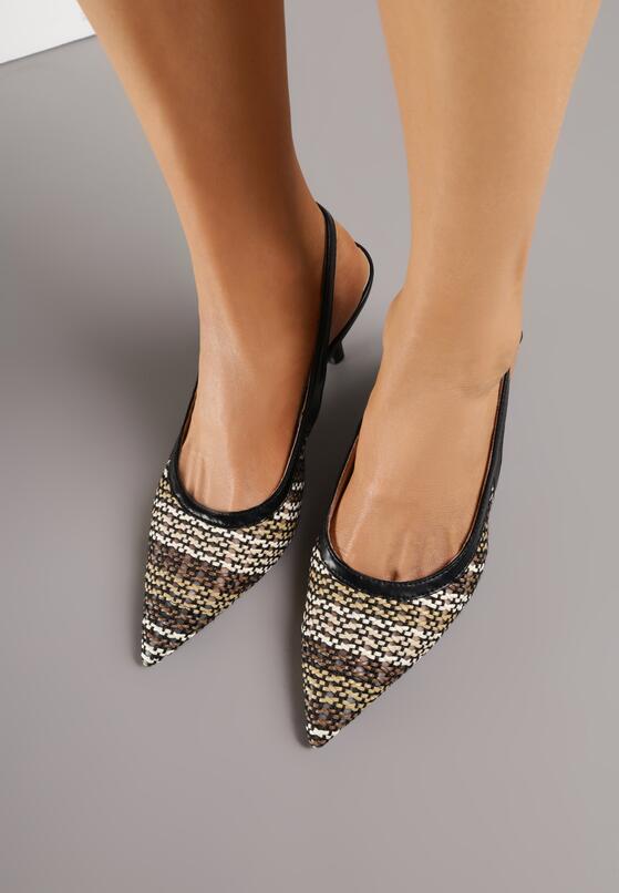 Czarne Sandały Ozdobione Plecionką Oaratune 3