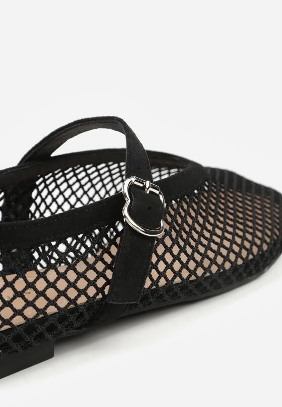 Czarne Siateczkowe Balerinki Appletwinkle 8