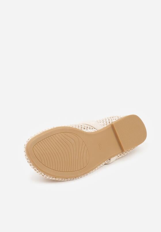 Beżowe Siateczkowe Balerinki Appletwinkle 7