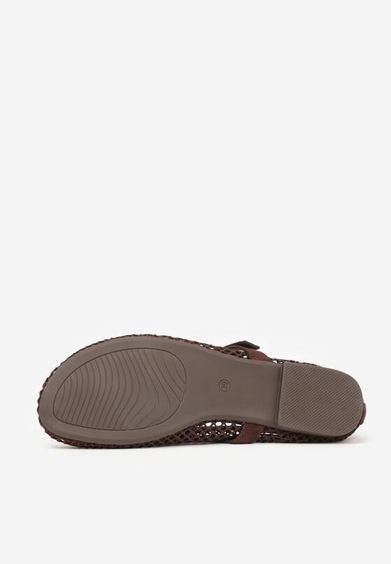 Brązowe Siateczkowe Balerinki Appletwinkle 7