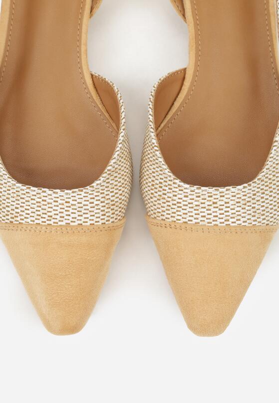 Beżowe Sandały z Plecionką Fourash 8