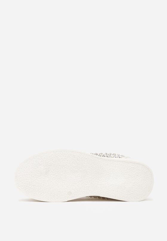 Beżowe Sneakersy na Grubej Podeszwie Ozdobione Cyrkoniami Ilaronis 7