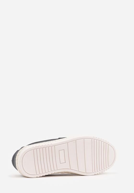 Granatowe Półbuty Typu Mokasyny Ozdobione Plecionką Thalalin 4