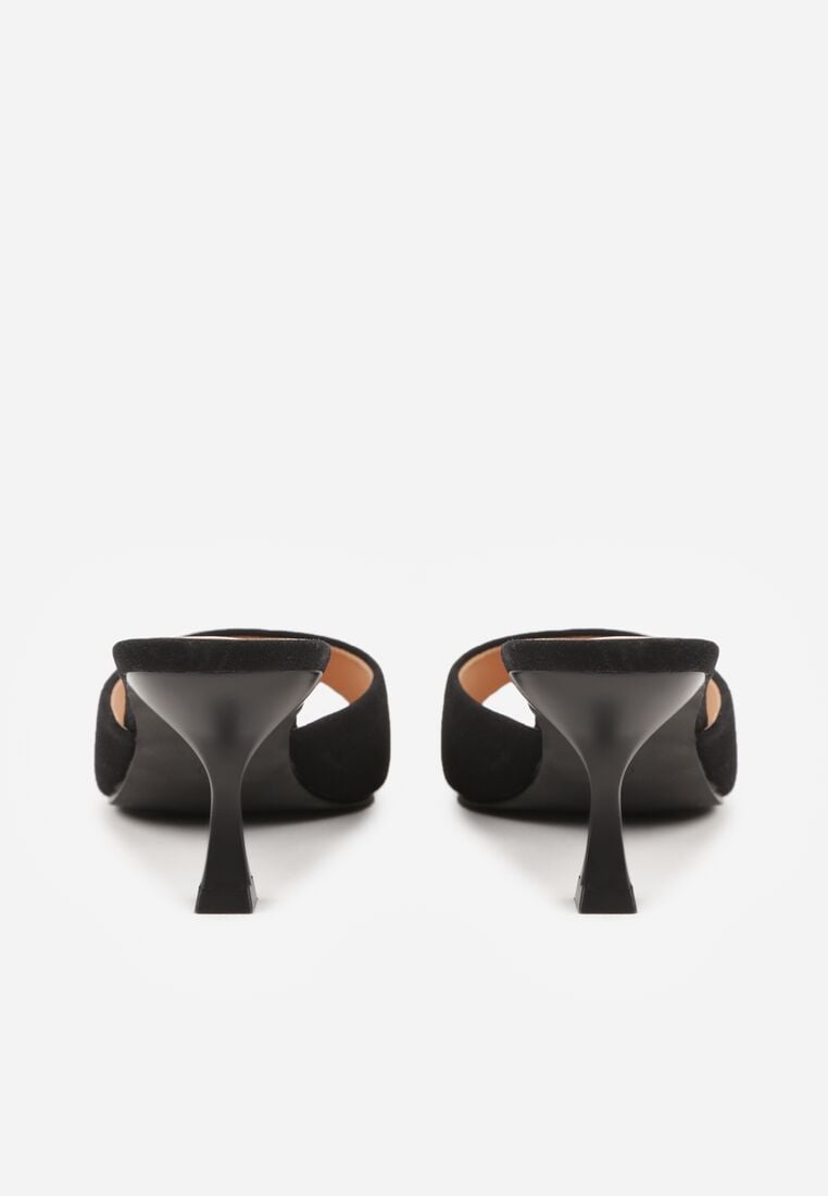 Czarne Klapki na Kaczuszce z Otwartym Noskiem Xenlyn 9