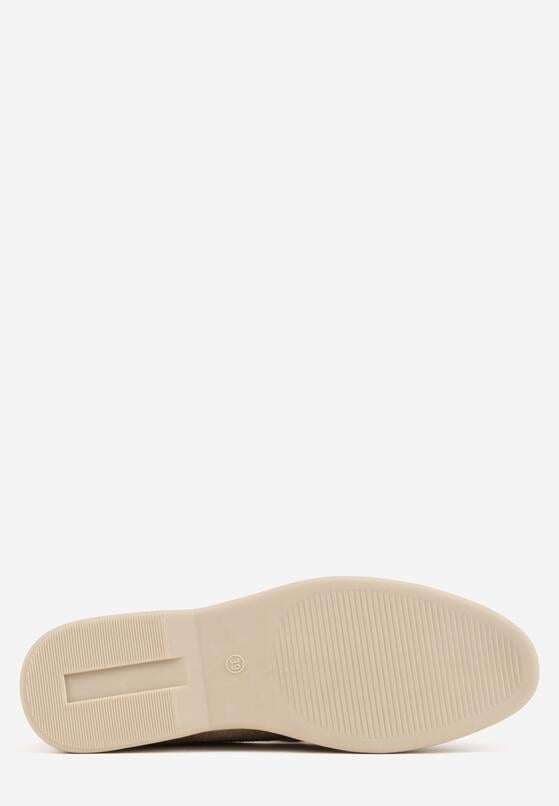 Jasnozielone Mokasyny z Imitacji Zamszu z Ozdobnym Przeszyciem i Zawieszką Veleyra 7