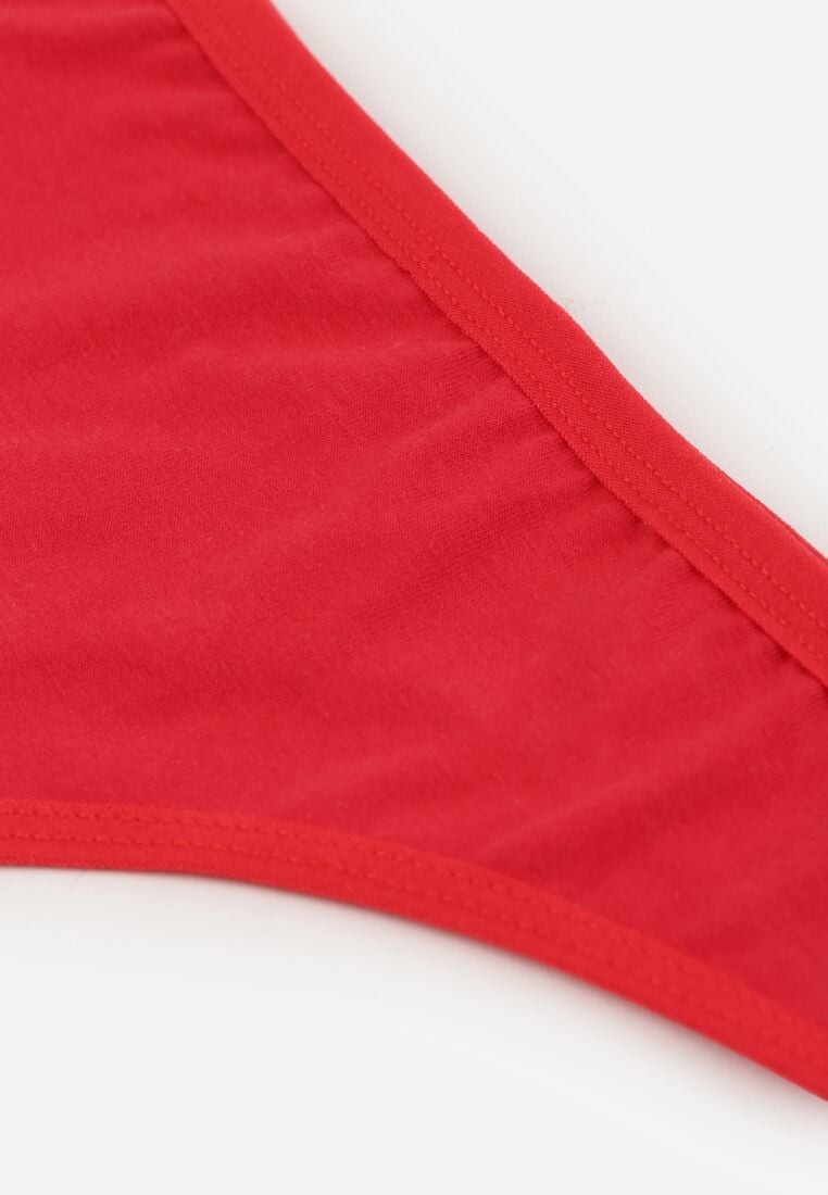 Czerwone Majtki Typu Stringi z Bawełną Asoia 3