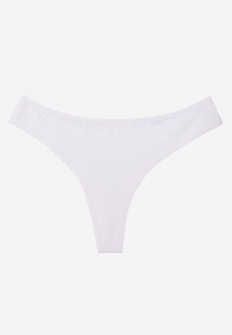 Białe Majtki Typu Stringi z Bawełną Asoia 1