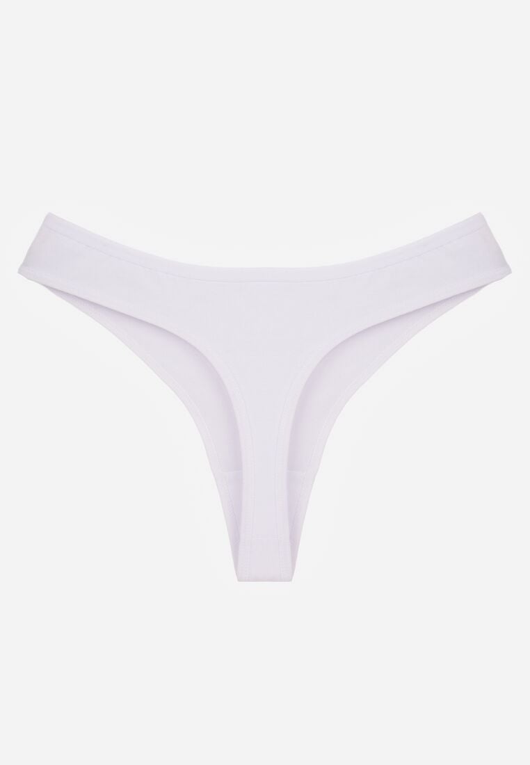 Białe Majtki Typu Stringi z Bawełną Asoia 2