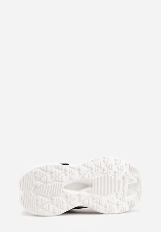 Granatowe Buty Sportowe Sneakersy na Grubej Podeszwie z Tłoczeniem Hyrene 4