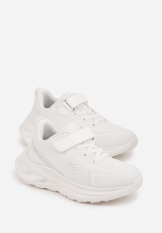 Białe Buty Sportowe Sneakersy na Grubej Podeszwie z Tłoczeniem Hyrene 2