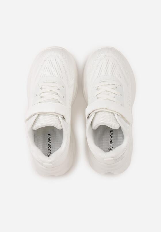 Białe Buty Sportowe Sneakersy na Grubej Podeszwie z Tłoczeniem Hyrene 3