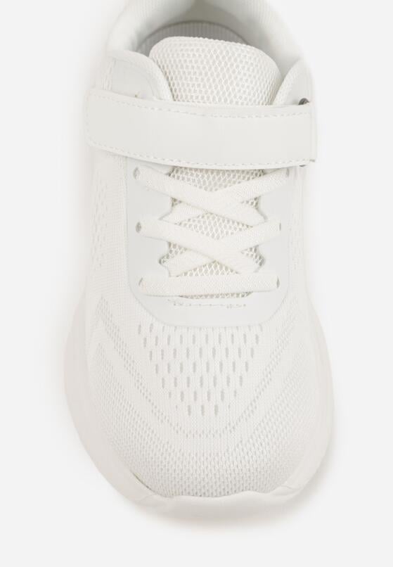 Białe Buty Sportowe Sneakersy na Grubej Podeszwie z Tłoczeniem Hyrene 5